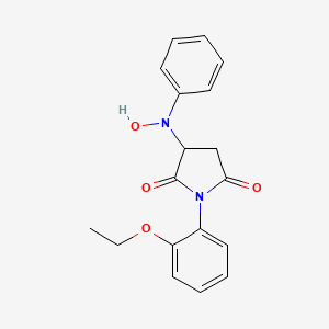 molecular formula C18H18N2O4 B4977257 1-(2-ethoxyphenyl)-3-[hydroxy(phenyl)amino]-2,5-pyrrolidinedione 