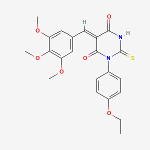 1-(4-ethoxyphenyl)-2-thioxo-5-(3,4,5-trimethoxybenzylidene)dihydro-4,6(1H,5H)-pyrimidinedione