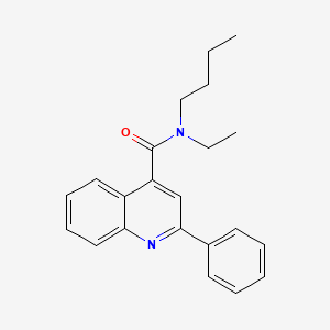 molecular formula C22H24N2O B4977296 N-butyl-N-ethyl-2-phenyl-4-quinolinecarboxamide 