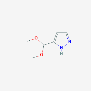molecular formula C6H10N2O2 B049773 3-(Dimethoxymethyl)-1H-pyrazole CAS No. 111573-59-2
