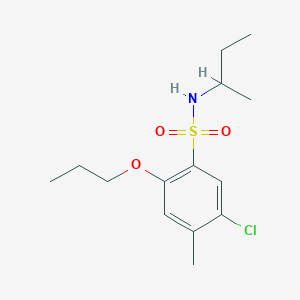 molecular formula C14H22ClNO3S B497730 N-(sec-butyl)-5-chloro-4-methyl-2-propoxybenzenesulfonamide CAS No. 913241-62-0