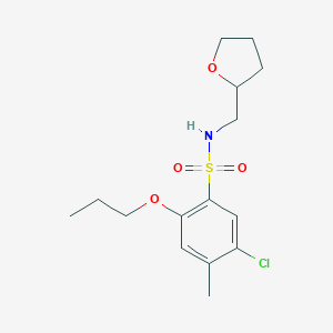 molecular formula C15H22ClNO4S B497733 [(5-Chloro-4-methyl-2-propoxyphenyl)sulfonyl](oxolan-2-ylmethyl)amine CAS No. 914243-36-0