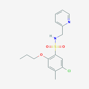 molecular formula C16H19ClN2O3S B497734 5-chloro-4-methyl-2-propoxy-N-(2-pyridinylmethyl)benzenesulfonamide CAS No. 914243-40-6