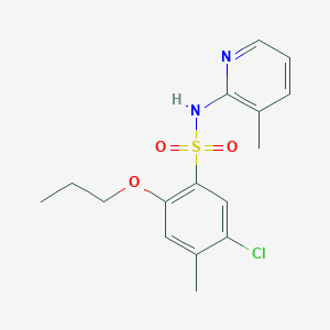 molecular formula C16H19ClN2O3S B497736 5-chloro-4-methyl-N-(3-methyl-2-pyridinyl)-2-propoxybenzenesulfonamide CAS No. 914243-50-8
