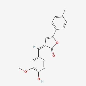 molecular formula C19H16O4 B4977375 3-(4-hydroxy-3-methoxybenzylidene)-5-(4-methylphenyl)-2(3H)-furanone 