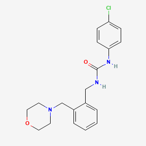 molecular formula C19H22ClN3O2 B4977406 N-(4-chlorophenyl)-N'-[2-(4-morpholinylmethyl)benzyl]urea 