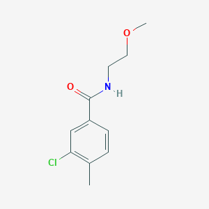 molecular formula C11H14ClNO2 B4977433 3-chloro-N-(2-methoxyethyl)-4-methylbenzamide 