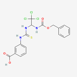 molecular formula C18H16Cl3N3O4S B4977449 3-({[(1-{[(benzyloxy)carbonyl]amino}-2,2,2-trichloroethyl)amino]carbonothioyl}amino)benzoic acid 