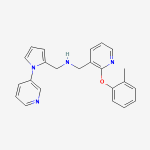 1-[2-(2-methylphenoxy)-3-pyridinyl]-N-{[1-(3-pyridinyl)-1H-pyrrol-2-yl]methyl}methanamine