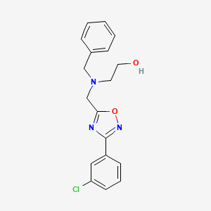 molecular formula C18H18ClN3O2 B4977467 2-(benzyl{[3-(3-chlorophenyl)-1,2,4-oxadiazol-5-yl]methyl}amino)ethanol 