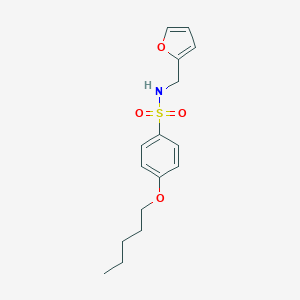 molecular formula C16H21NO4S B497747 N-(2-furylmethyl)-4-(pentyloxy)benzenesulfonamide CAS No. 912902-15-9