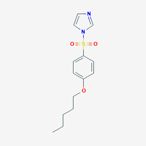 molecular formula C14H18N2O3S B497748 4-(1H-imidazol-1-ylsulfonyl)phenyl pentyl ether 