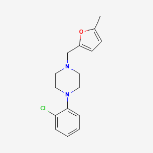 molecular formula C16H19ClN2O B4977492 1-(2-chlorophenyl)-4-[(5-methyl-2-furyl)methyl]piperazine 