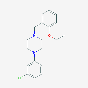 molecular formula C19H23ClN2O B4977497 1-(3-chlorophenyl)-4-(2-ethoxybenzyl)piperazine 
