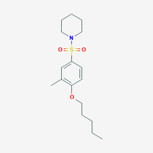 molecular formula C17H27NO3S B497750 2-Methyl-4-(1-piperidinylsulfonyl)phenyl pentyl ether 