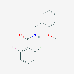 molecular formula C15H13ClFNO2 B4977505 2-chloro-6-fluoro-N-(2-methoxybenzyl)benzamide 