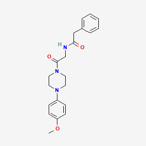 molecular formula C21H25N3O3 B4977508 N-{2-[4-(4-methoxyphenyl)-1-piperazinyl]-2-oxoethyl}-2-phenylacetamide 