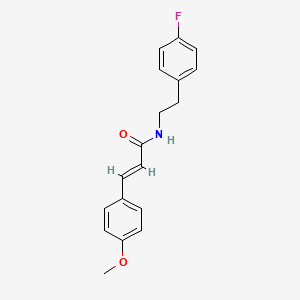 molecular formula C18H18FNO2 B4977521 N-[2-(4-fluorophenyl)ethyl]-3-(4-methoxyphenyl)acrylamide 