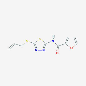 molecular formula C10H9N3O2S2 B4977529 N-[5-(allylthio)-1,3,4-thiadiazol-2-yl]-2-furamide 