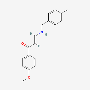 molecular formula C18H19NO2 B4977550 1-(4-methoxyphenyl)-3-[(4-methylbenzyl)amino]-2-propen-1-one 