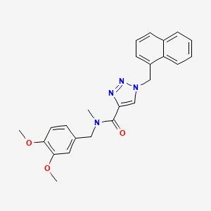molecular formula C24H24N4O3 B4977556 N-(3,4-dimethoxybenzyl)-N-methyl-1-(1-naphthylmethyl)-1H-1,2,3-triazole-4-carboxamide 