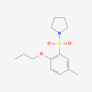 molecular formula C14H21NO3S B497756 1-[(5-Methyl-2-propoxyphenyl)sulfonyl]pyrrolidine 