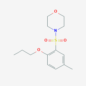 molecular formula C14H21NO4S B497757 4-(5-Methyl-2-propoxybenzenesulfonyl)morpholine CAS No. 913240-65-0