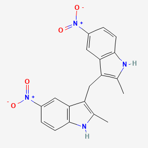 molecular formula C19H16N4O4 B4977576 3,3'-methylenebis(2-methyl-5-nitro-1H-indole) 