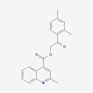 molecular formula C21H19NO3 B497760 2-(2,4-Dimethylphenyl)-2-oxoethyl 2-methyl-4-quinolinecarboxylate CAS No. 880429-19-6