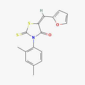 molecular formula C16H13NO2S2 B4977606 3-(2,4-dimethylphenyl)-5-(2-furylmethylene)-2-thioxo-1,3-thiazolidin-4-one 