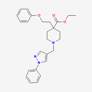 ethyl 4-(2-phenoxyethyl)-1-[(1-phenyl-1H-pyrazol-4-yl)methyl]-4-piperidinecarboxylate