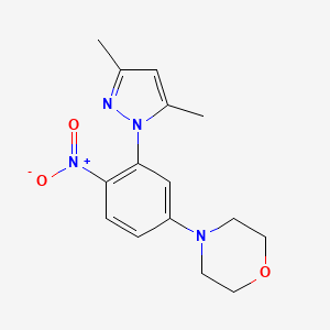 molecular formula C15H18N4O3 B4977622 4-[3-(3,5-dimethyl-1H-pyrazol-1-yl)-4-nitrophenyl]morpholine 