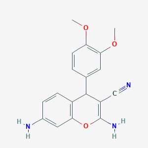 molecular formula C18H17N3O3 B4977623 2,7-二氨基-4-(3,4-二甲氧基苯基)-4H-苯并杂蒽-3-腈 CAS No. 5271-24-9