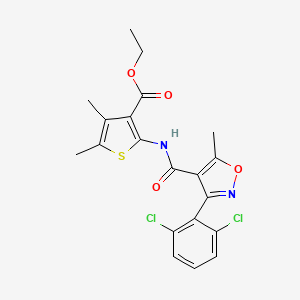 molecular formula C20H18Cl2N2O4S B4977627 ethyl 2-({[3-(2,6-dichlorophenyl)-5-methyl-4-isoxazolyl]carbonyl}amino)-4,5-dimethyl-3-thiophenecarboxylate 