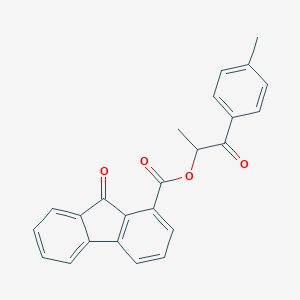 1-(4-methylphenyl)-1-oxopropan-2-yl 9-oxo-9H-fluorene-1-carboxylate