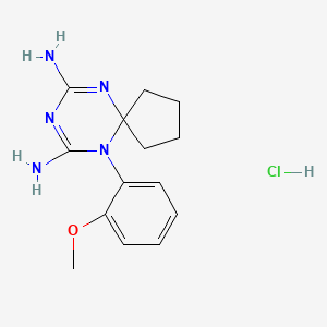 10-(2-methoxyphenyl)-6,8,10-triazaspiro[4.5]deca-6,8-diene-7,9-diamine hydrochloride