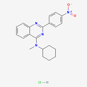 molecular formula C21H23ClN4O2 B4977648 N-cyclohexyl-N-methyl-2-(4-nitrophenyl)-4-quinazolinamine hydrochloride 