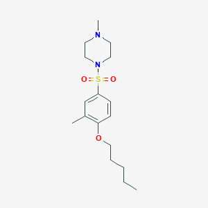 molecular formula C17H28N2O3S B497765 4-Methyl-1-[(3-methyl-4-pentyloxyphenyl)sulfonyl]piperazine CAS No. 913240-37-6