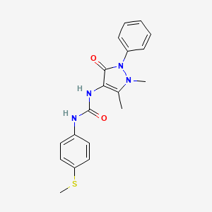 molecular formula C19H20N4O2S B4977663 N-(1,5-dimethyl-3-oxo-2-phenyl-2,3-dihydro-1H-pyrazol-4-yl)-N'-[4-(methylthio)phenyl]urea 