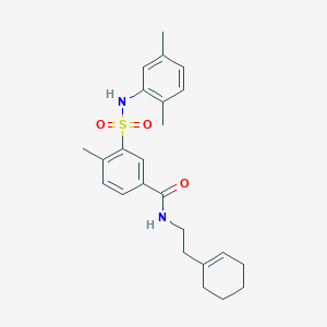 N-[2-(1-cyclohexen-1-yl)ethyl]-3-{[(2,5-dimethylphenyl)amino]sulfonyl}-4-methylbenzamide