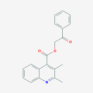 molecular formula C20H17NO3 B497768 2-Oxo-2-phenylethyl 2,3-dimethyl-4-quinolinecarboxylate 