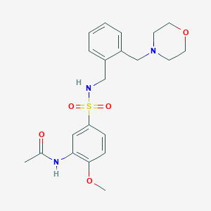 N-[2-methoxy-5-({[2-(4-morpholinylmethyl)benzyl]amino}sulfonyl)phenyl]acetamide