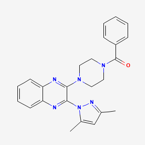 molecular formula C24H24N6O B4977684 2-(4-benzoyl-1-piperazinyl)-3-(3,5-dimethyl-1H-pyrazol-1-yl)quinoxaline 