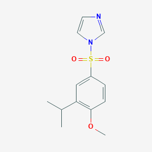 molecular formula C13H16N2O3S B497771 1-((3-isopropyl-4-methoxyphenyl)sulfonyl)-1H-imidazole CAS No. 915933-56-1
