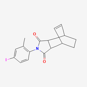 molecular formula C17H16INO2 B4977716 4-(4-iodo-2-methylphenyl)-4-azatricyclo[5.2.2.0~2,6~]undec-8-ene-3,5-dione 