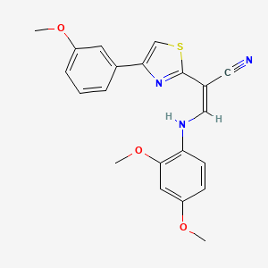 3-[(2,4-dimethoxyphenyl)amino]-2-[4-(3-methoxyphenyl)-1,3-thiazol-2-yl]acrylonitrile