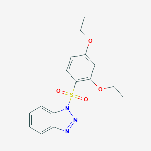 molecular formula C16H17N3O4S B497773 1-[(2,4-diethoxyphenyl)sulfonyl]-1H-1,2,3-benzotriazole CAS No. 927636-56-4