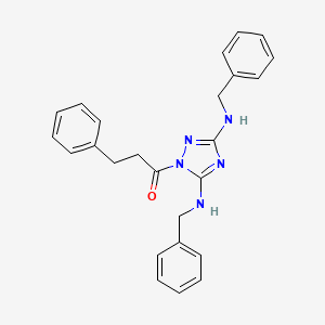 N,N'-dibenzyl-1-(3-phenylpropanoyl)-1H-1,2,4-triazole-3,5-diamine