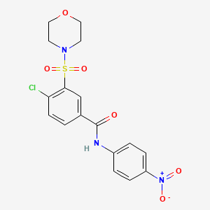 molecular formula C17H16ClN3O6S B4977779 4-chloro-3-(4-morpholinylsulfonyl)-N-(4-nitrophenyl)benzamide 