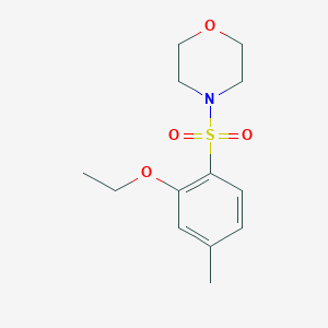 molecular formula C13H19NO4S B497778 4-((2-Ethoxy-4-methylphenyl)sulfonyl)morpholine CAS No. 915931-49-6